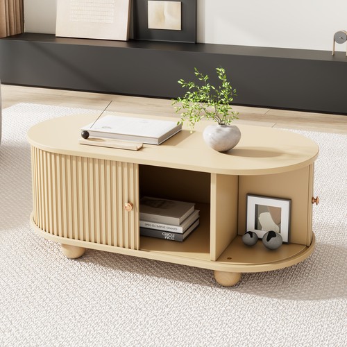 Oval coffee table with - table, 2