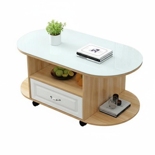 Sleek oval coffee table - coffee, with
