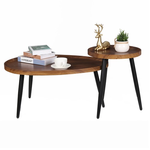 Modern industrial wood round - modern,