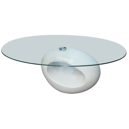 Coffee table round glass top - coffee,