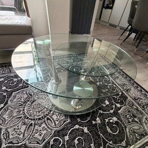 Clear glass round - clear, table
