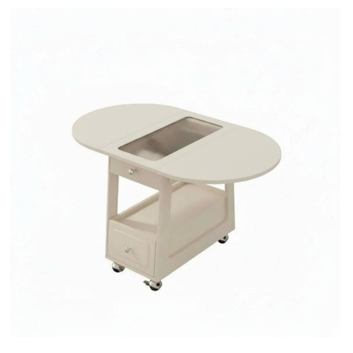 Round rolling storage table - round,