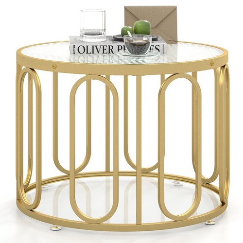 Round coffee table tier - round, 2-tier