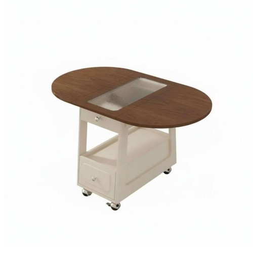 Round rolling storage table - round,