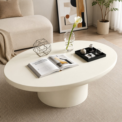 Oval shaped living room - , coffee
