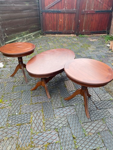 Mahogany oval coffee table and - mahogany,