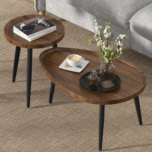Round coffee table set - round,