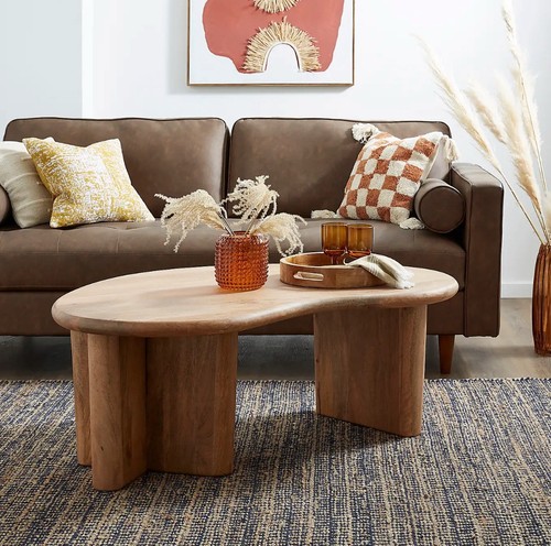Mango wood brown ludo kidney - brown,