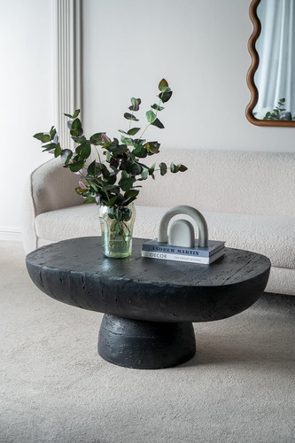 Black faux stone coffee - 36'',