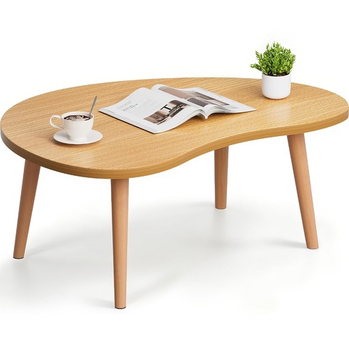 Oval solid wood low coffee - low,