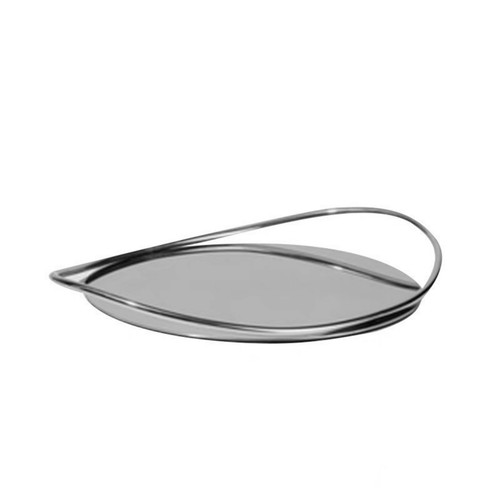 Oval tray with handle sleek - tray,