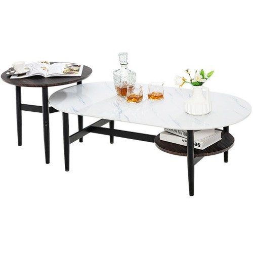 Coffee table set oval - table,