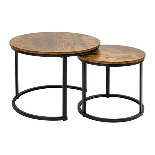 2pcs round coffee table - 2pcs,