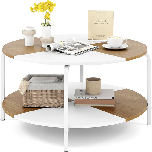 Tier round coffee table with - coffee,