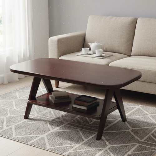 Elliptical coffee table - coffee,